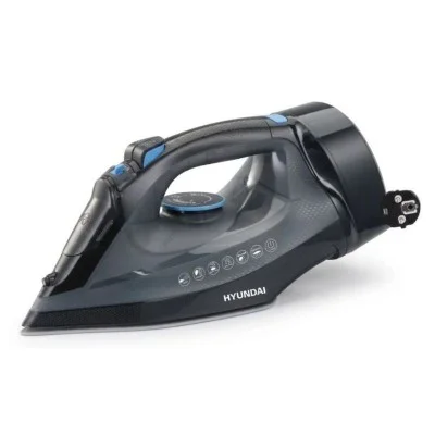 Hyundai Steam Iron 2600W with Cord Rewind - Black